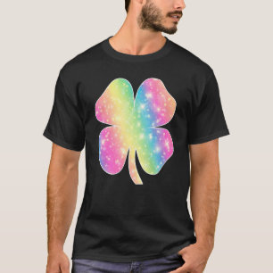 T-shirt Shamrock irlandais coloré Lucky Four Leaf C Patric