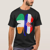 T-shirt Shamrock irlandais croate Croatie Irlande St Day (Devant)
