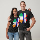 T-shirt Shamrock irlandais croate Croatie Irlande St Day (Unisexe)