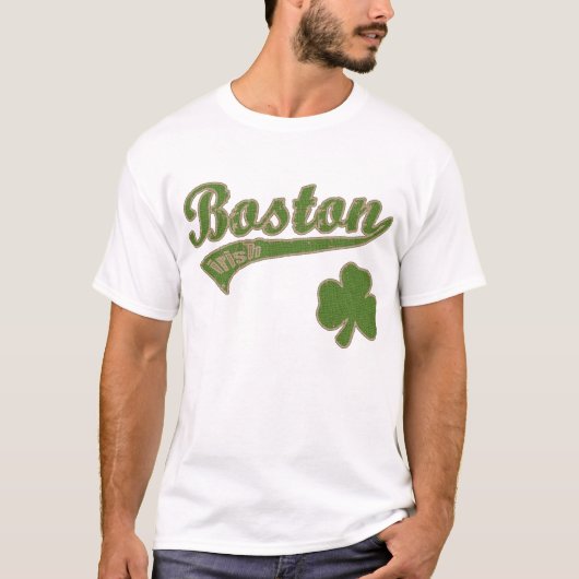 T-shirt Shamrock irlandais de Boston (Devant)