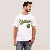 T-shirt Shamrock irlandais de Boston (Devant entier)