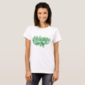 T-shirt Shamrock irlandais de Chicago (Devant entier)