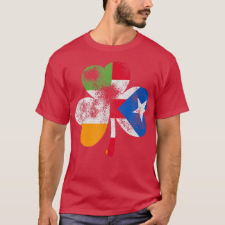 T-shirt Shamrock irlandais de Porto Rico Porto Rico Drapea