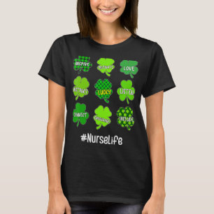 T-shirt Shamrock irlandais Inspire Love Lucky Nurse Life S