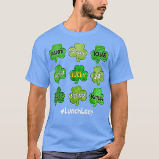 T-shirt Shamrock irlandais Inspirer Love Lucky Lunch Lady 