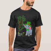 T-shirt Shamrock irlandais Leprechaun Casquette Elephant S (Devant)