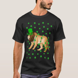 T-shirt Shamrock irlandais Leprechaun Mountain Lion St Pat
