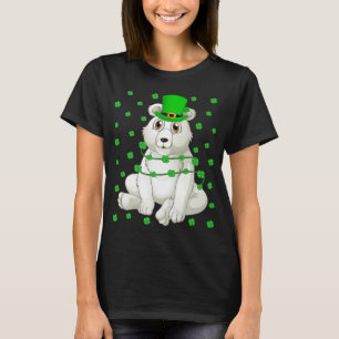 T-shirt Shamrock irlandais Leprechaun Polar Bear St Patric