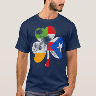 T-shirt Shamrock irlandais Porto Rico Flag St