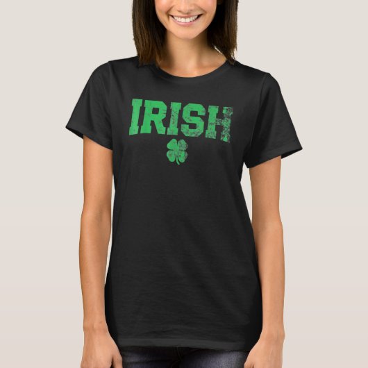 T-shirt Shamrock irlandais St Patrick's Day Clover Saint P (Devant)