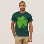 T-shirt Shamrock irlandais vert classique (Devant entier)