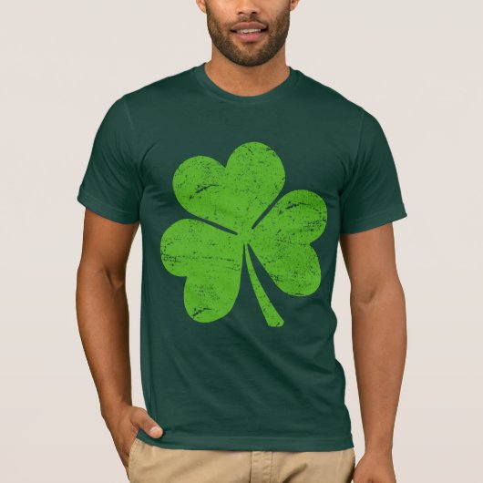 T-shirt Shamrock irlandais vert classique (Devant)