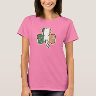 T-shirt Shamrock irlandais vintage à trois couleur