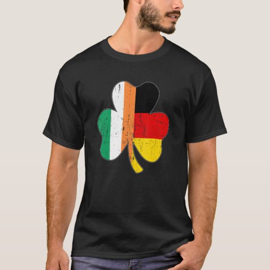 T-shirt Shamrock leaf irish german flag for St Patricks da (Devant)