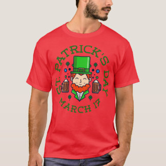 T-shirt shamrock leprechaun