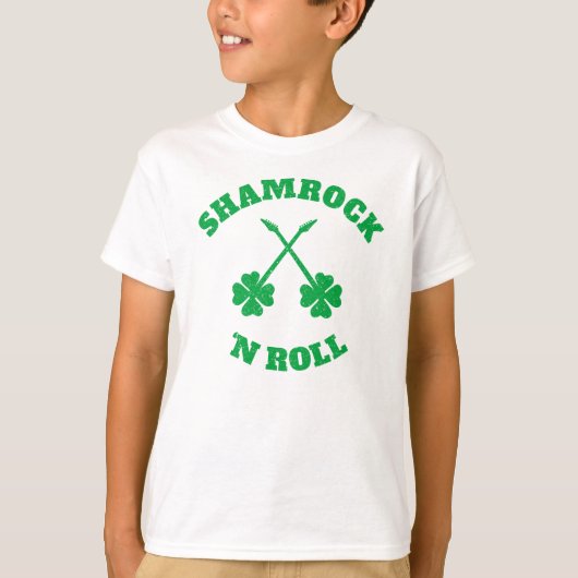 T-shirt Shamrock 'n Roll Grunge (Devant)