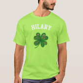 T-shirt Shamrock Name Front and Back St Patrick's Day (Devant)