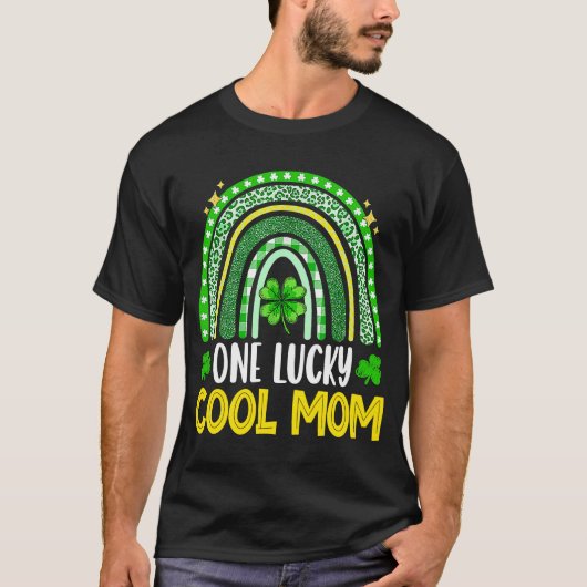 T-shirt Shamrock One Lucky Cool Mom St Patrick's Day Famil (Devant)
