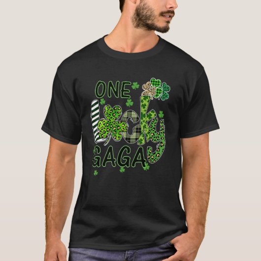 T-shirt Shamrock One Lucky Gaga St Patrick's Day (Devant)