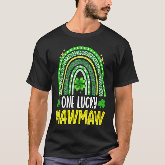 T-shirt Shamrock One Lucky Mawmaw St Patrick's Day Family (Devant)