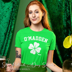 T-shirt Shamrock personnalisé Nom St Patrick's Day