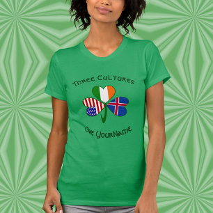 T-shirt shamrock personnalisé pour femmes Irlande