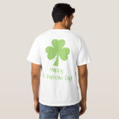 T-shirt Shamrock Pois St. Patricks Day retour dans la poit (Dos entier)