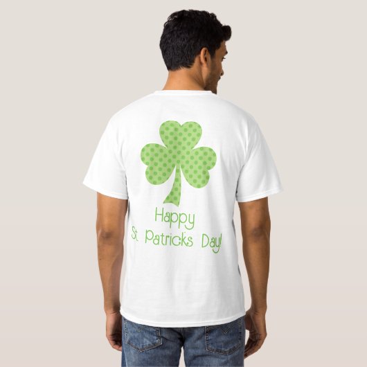 T-shirt Shamrock Pois St. Patricks Day retour dans la poit (Dos entier)