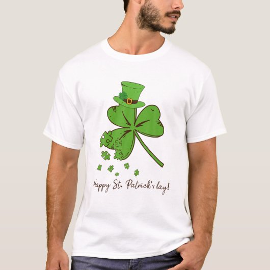 T-shirt Shamrock Puzzles Sensibilisation sur l'autisme Sai (Devant)