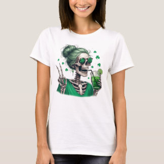T-shirt Shamrock squelette