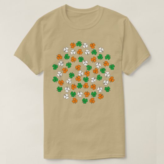 T-shirt Shamrock Vert Blanc Orange (Design devant)