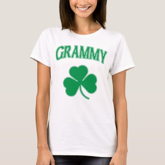 T-shirt Shamrock vert de Grammy d'Irlandais (Devant)