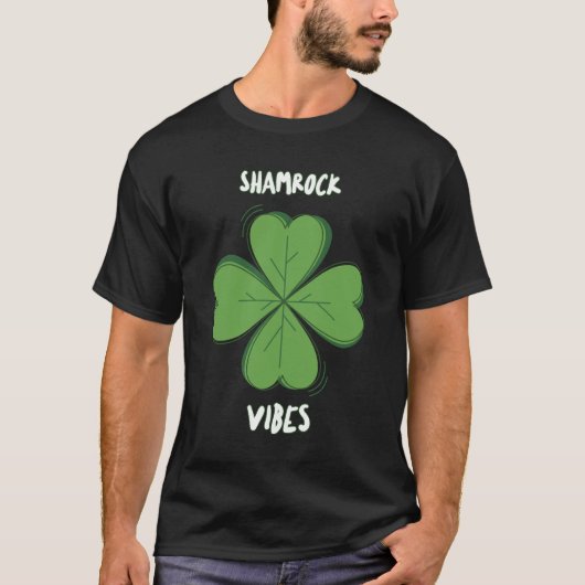 T-shirt Shamrock Vibes Four-Leaf Clover St. Paddy's Day (Devant)