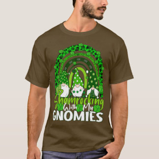 T-shirt Shamrocking Avec Mes Gnomies Rainbow Leopard St Pa