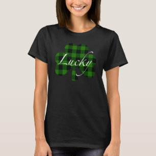 T-shirt Shamrocks de Lucky St. Patty   vert plaid