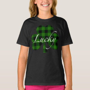 T-shirt Shamrocks de Lucky St. Patty   vert plaid