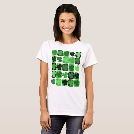 T-shirt Shamrocks de Patchwork (Devant entier)