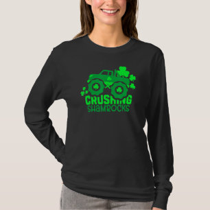 T-shirt Shamrocks écrasant Monster Truck Boys Irish St Pat