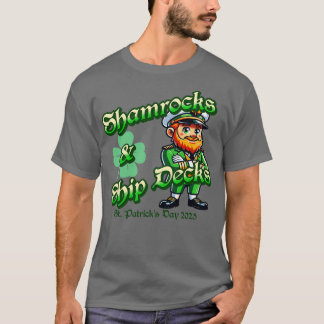 T-shirt Shamrocks Et Pont De Bateau Croisière Portent St p