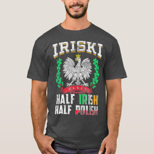 T-shirt Shamrocks irlandais demi-polonais Iriski