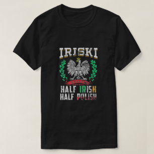 T-shirt Shamrocks irlandais demi-polonais Iriski
