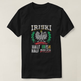 T-shirt Shamrocks irlandais demi-polonais Iriski