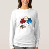 T-shirt Shamrocks Long Sleeves Top (Devant)
