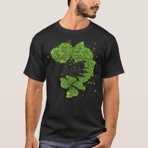 T-shirt Shamrocks verts Coeurs étincelants