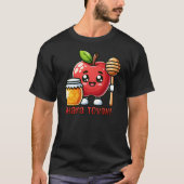 T-shirt Shana Tova Kawaii Pomme et miel (Devant)