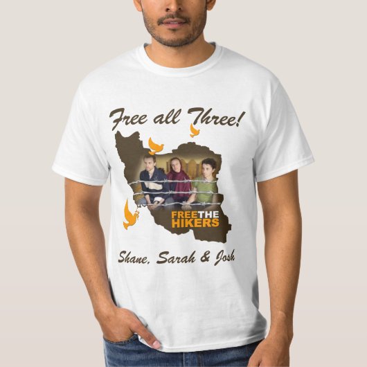 T-shirt Shane, Sarah et Josh : Libérez chacun des trois ! (Devant)