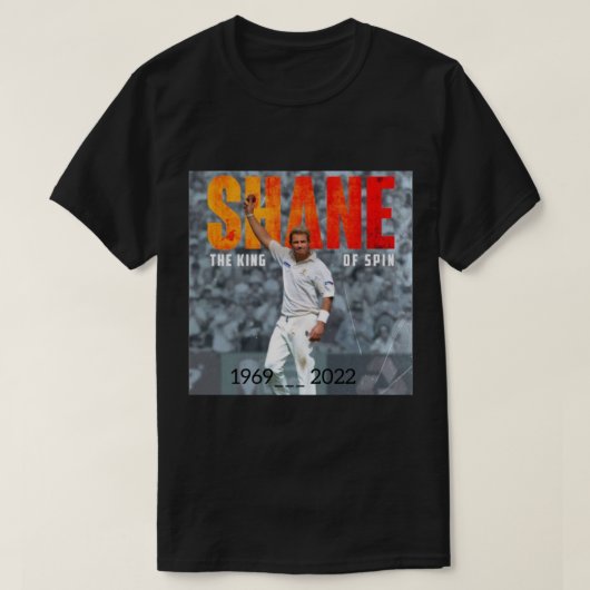 T-shirt Shane Warne (Design devant)