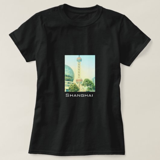 T-shirt Shanghai Oriental Pearl Tower Voyage (Design devant)