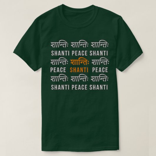 T-shirt Shanti Hindi Sanskrit (Design devant)