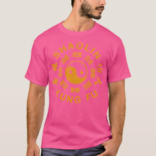 T-shirt Shaolin Kung Fu caractères chinois Yin Yang